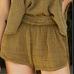 Anthropologie gauze beach shorts XL